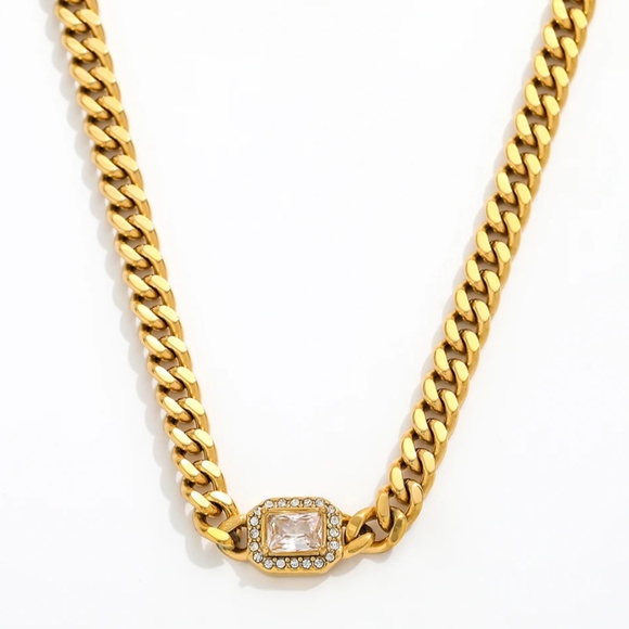 CZ Pave Necklace - Picture 2 of 4